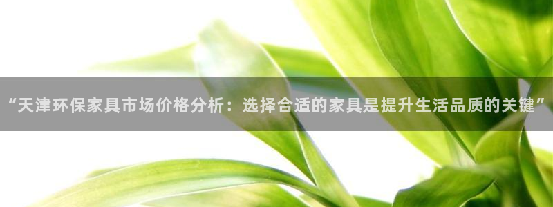 tp创建观察钱包：“天津环保家具市场价格分析：选择合适的家具